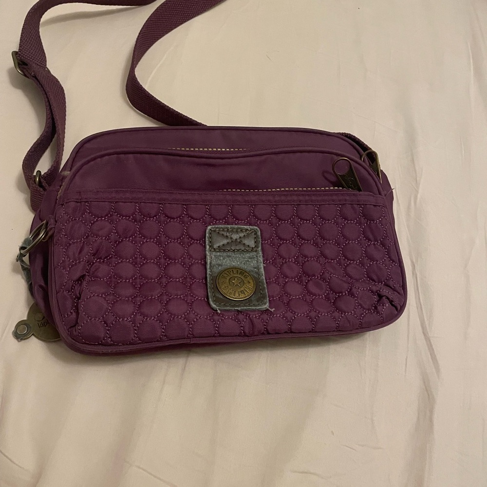 Purple Quilted Crossbody Bag